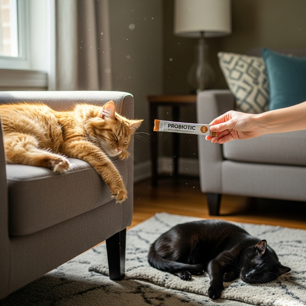 Probiotics in Multi-Cat Homes: Stress Tummy Upsets