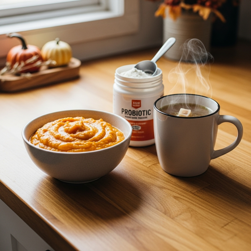 Probiotics + Pumpkin or Bone Broth: Safe Combos?